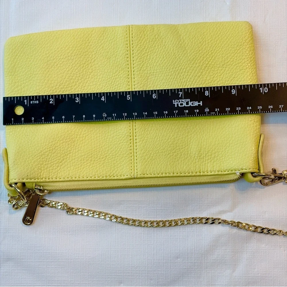 Charming Charlie Yellow Crossbody Bag with Gold Chain